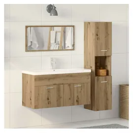 vidaXL Badmöbel-Set Artisan-Eiche 3-tlg. Braun