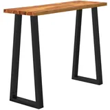 vidaXL Baumkante Konsolentisch 110x35x80 cm braun