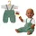 Heless Puppenkleidung 2416 Latzhose Salbeigrün (35-45 cm)
