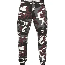 URBAN CLASSICS Cargo Joggers Bordeaux Camouflage 32