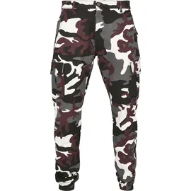 URBAN CLASSICS Cargo Joggers Bordeaux Camouflage 32