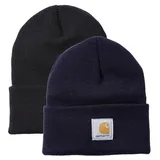 Carhartt Bommelmütze Carhartt 2er-Set Beanie blau|schwarz