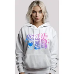 Kapuzenpullover F4NT4STIC "Sex Education Sex Kid Blend Netflix TV Series", Damen, Gr. S, weiß, Obermaterial: 65% Baumwolle, 35% Polyester, casual, relaxed fit, Langarm, Pullover, Premium Qualität