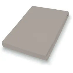 Spannbettlaken Jersey kiesel - grau