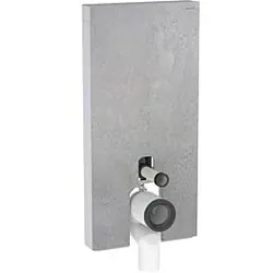 Geberit Monolith Stand-WC-Modul 131003JV5 Bauhöhe 101cm, Front betonoptik, Seite aluminium