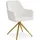 Homestyle4u Polsterstuhl Bouclé beige drehbar 2er Set