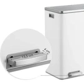 Songmics Mülltrenner 2 x 30,0 l weiß