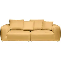 Carryhome Bigsofa, Gelb, Kunststoff, 2-Sitzer, Füllung: Silikon, 260x70x122 cm, Made in EU, Stoffauswahl, Rücken echt, Wohnzimmer, Sofas & Couches, Sofas, Bigsofas