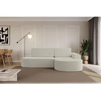altdecor Eckcouch Cord 2-Sitzer Beige