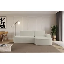 altdecor Eckcouch Cord 2-Sitzer Beige