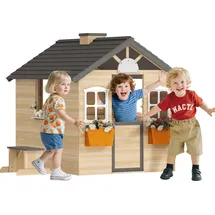 Outsunny Spielhaus für Kinder Natur