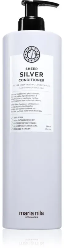 Maria Nila Sheer Silver Conditioner Feuchtigkeit spendender Conditioner zum Neutralisieren von Gelbstich sulfatfrei 1000 ml