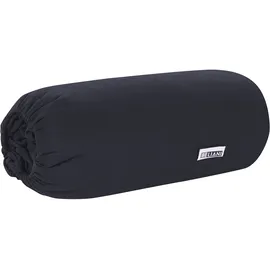 Beliani Spannbettlaken JANBU Baumwolle 200 x 200 cm Schwarz