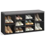 VASAGLE Schuhbank 104 x 30 x 48 cm schwarz