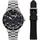 Zeppelin Eurofighter Typhoon Edelstahl Leder 43 mm 7268M-3 Set