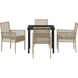 vidaXL Garten Essgruppe 5-tlg. Beige