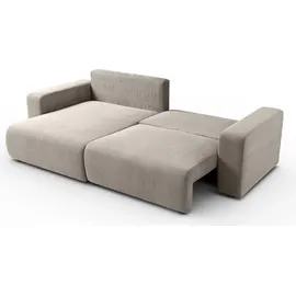 lookway Ecksofa OPERA L-Form mit Schlaffunktion und Bettkasten Beige