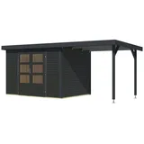 Karibu Gartenhaus Hollywood XXL 2,50 x 2,50 m Grau