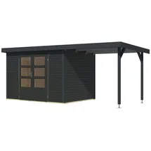 Karibu Gartenhaus Hollywood XXL 2,50 x 2,50 m Grau