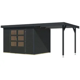 Karibu Gartenhaus Hollywood XXL 2,50 x 2,50 m Grau