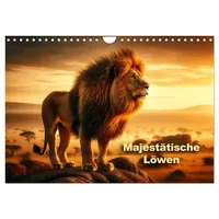 Calvendo Majestätische Löwen - Die Herrscher der Wildnis (Wandkalender