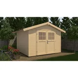 Weka Gartenhaus 122 3,00 x 2,95 m natur