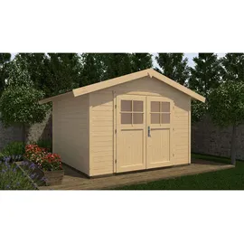 Weka Gartenhaus 122 3,00 x 2,95 m natur