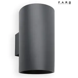 Faro Outdoor LED Wandleuchte THON 2 flammig, 30W, 3000K, IP55, grau FAR-70284