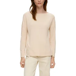 Rundhalspullover S.OLIVER, Damen, Gr. 42, beige, Obermaterial: 60% Viskose, 20% Baumwolle, 20% Polyamid, casual, regular fit normal, Rundhals, Langarm, Pullover, mit Drop-Shoulder Naht Design