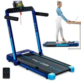 THUNDER RACE-BLUE Laufband 14 km/h klappbar Walking Pad 2 PS bis 130 kg LED Bluetooth App Heimtrainer - Blau