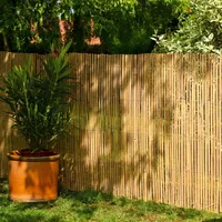 DE-COmmerce Bambus Zaun Schilf Sichtschutz CALAMA extra gehärtet (HxB) 120 x 300 cm Balkonsichtschutz, Gartenzaun, Sichtschutzzaun für Garten, Terrasse, Balkon