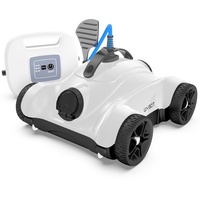 WYBOT Poolroboter, Automatischer Roboter-Poolreiniger mit leistungsstarker Reinigung, mit Zwei Antriebsmotoren, IPX8 wasserdicht(Weiß)