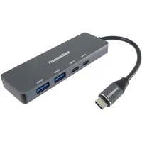 PremiumCord 5G SuperSpeed Hub USB-C auf 2x USB 3.2 C 2x USB 3.2 A, Aluminium