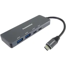 PremiumCord 5G SuperSpeed Hub USB-C auf 2x USB 3.2 C 2x USB 3.2 A, Aluminium