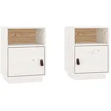 vidaXL Nachtschrank 40 x 34 x 55 cm Weiß