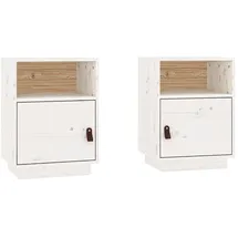 vidaXL Nachtschrank 40 x 34 x 55 cm Weiß