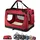 LIONTO Hundetransportbox 60 x 42 x 44 cm Dunkelrot