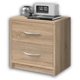 SchlafKONTOR Nachtschrank 38,5 x 28 x 39 cm Braun