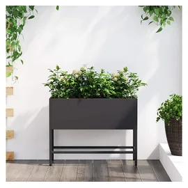 vidaXL Hochbeet Gartenpflanzer 60 x 26 x 45 cm Schwarz