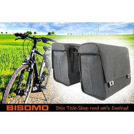 BISOMO Fahrradtasche Gepäckträger grau