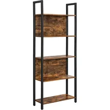 VASAGLE Bücherregal 62 x 24 x 165 cm Braun-Schwarz