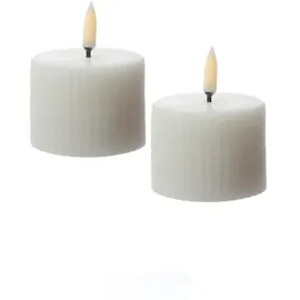 uYuni LED Mini Kerzen Thea D: 5,8 cm 2 St. weiß