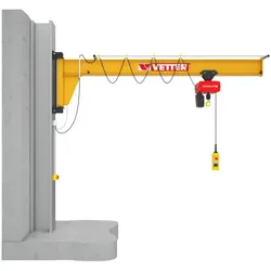 Vetter Wandschwenkkran ASSISTENT + Standard-Lagerkonsole + Elektrokettenzug 250kg, 4,0m