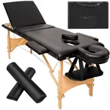 Tectake tectake® 3 Zonen Massageliege-Set, Breite 61 cm, Polsterung 3 cm, mit Holzgestell, 210 x 95 x 84 cm
