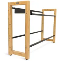 Holz4home® Getränkekistenregal 4 Kisten - Breit Schwarz