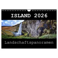 Calvendo Island 2026 Landschaftspanoramen (Wandkalender 2026 DIN A4 quer),