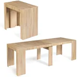 Idmarket - Ausziehbarer Konsolentisch orlando 10 Personen 235 cm Holz in Buchenoptik