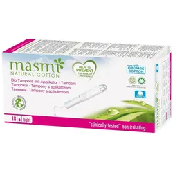 BIO Tampons Light mini m.Applikator 100% 18 St
