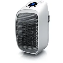 Brandson Steckdosen Heizlüfter 400W, Mini Keramik Heizung, Digitalanzeige, energiesparend, Thermostat, Überhitzungsschutz, Automatische Abschaltung