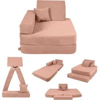 Angelove - Faltbare Kindersessel ab 1 Jahr und Spielmatratze - Ziegel - Orange